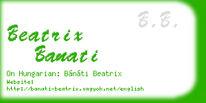 beatrix banati business card